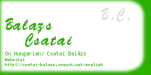 balazs csatai business card